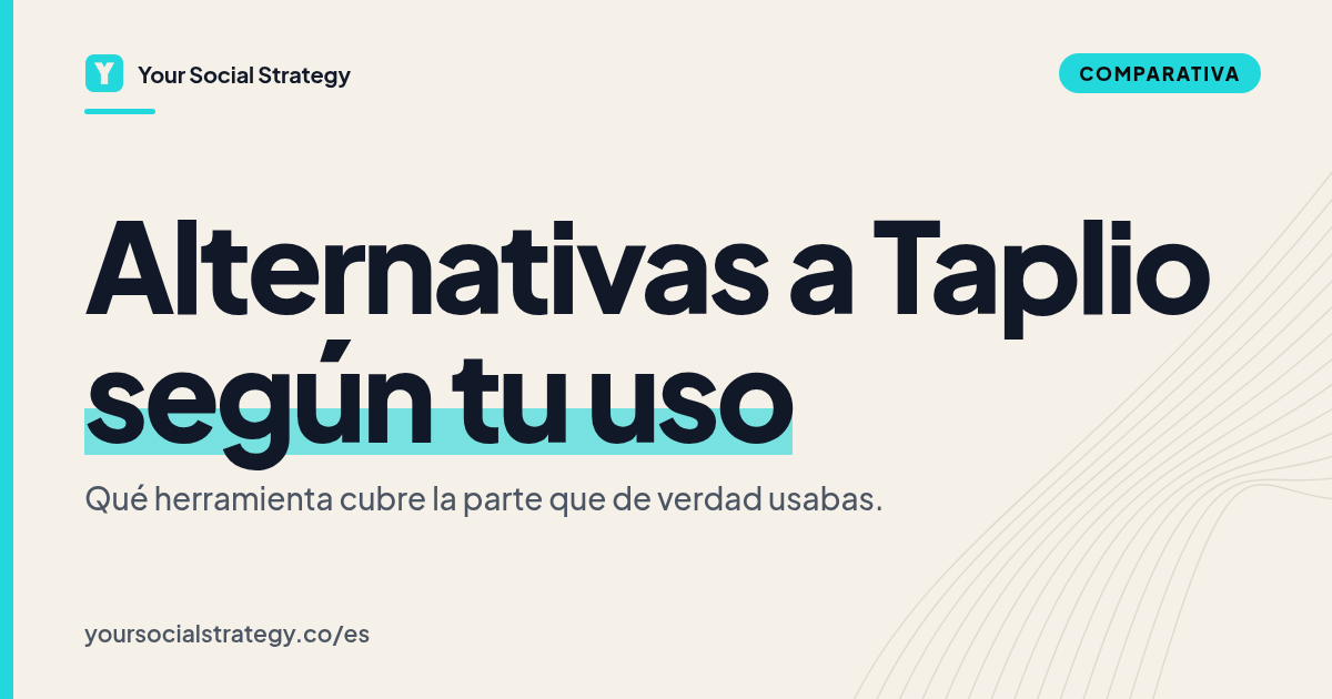 Portada: Alternativas a Taplio según tu uso. Por Frank Velasquez.
