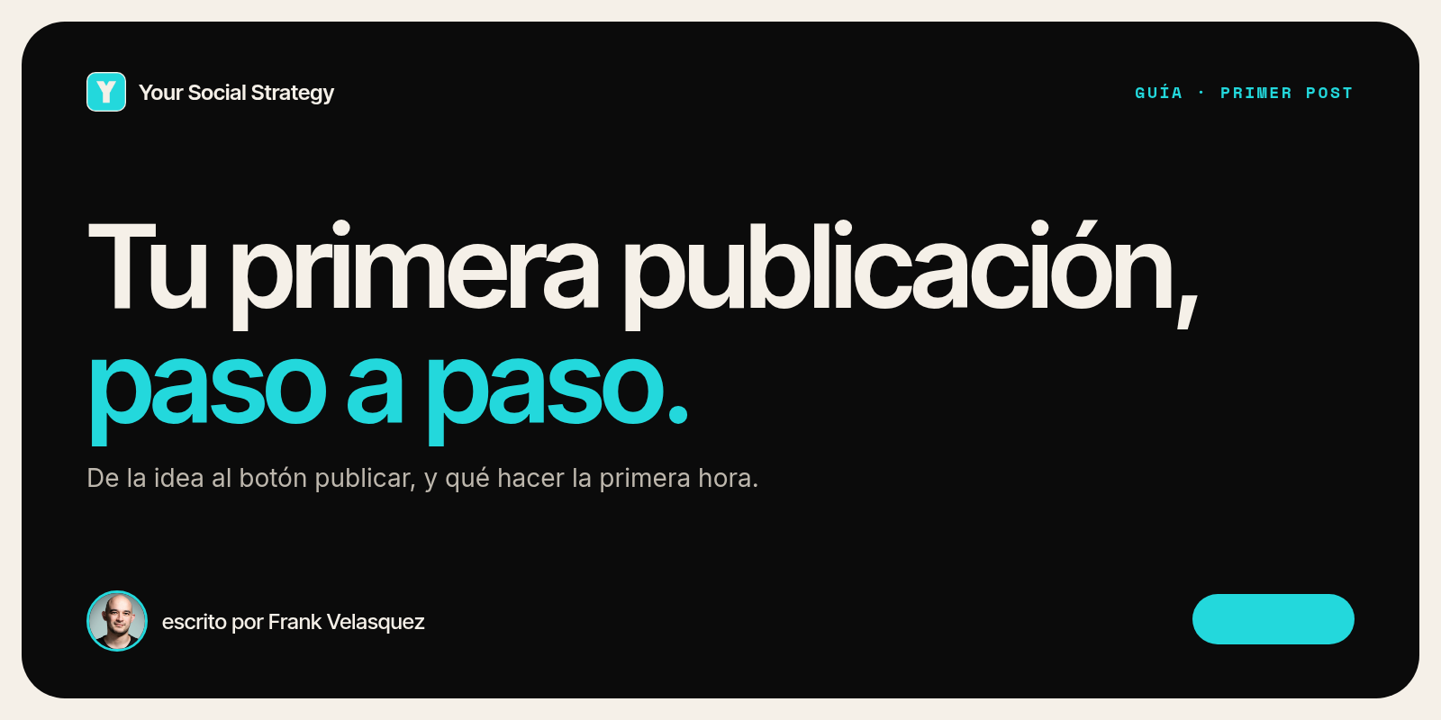 Portada: Tu primera publicación, paso a paso.