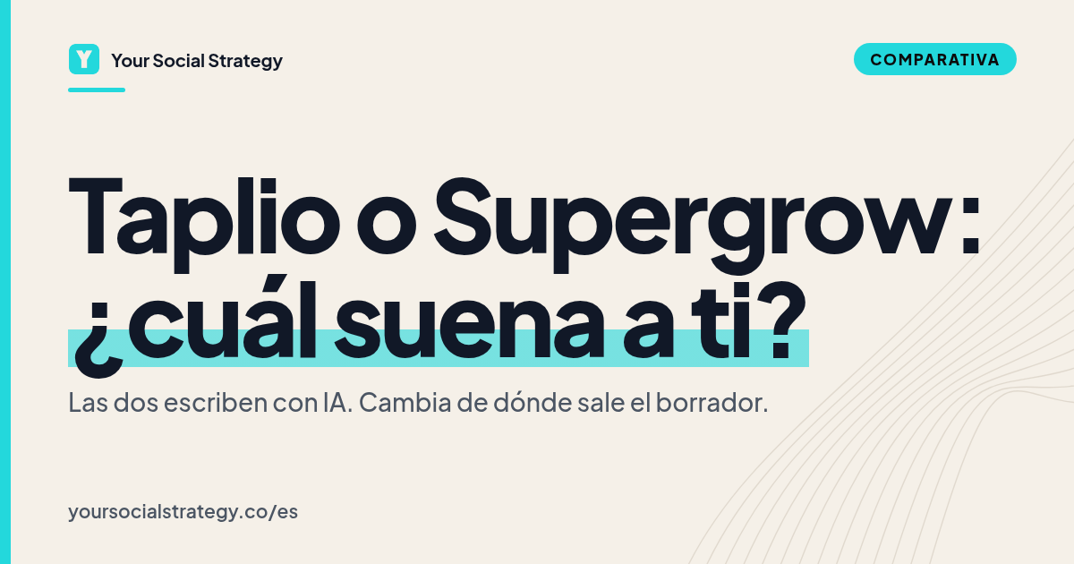 Portada: Taplio o Supergrow, ¿cuál suena a ti? Por Frank Velasquez.